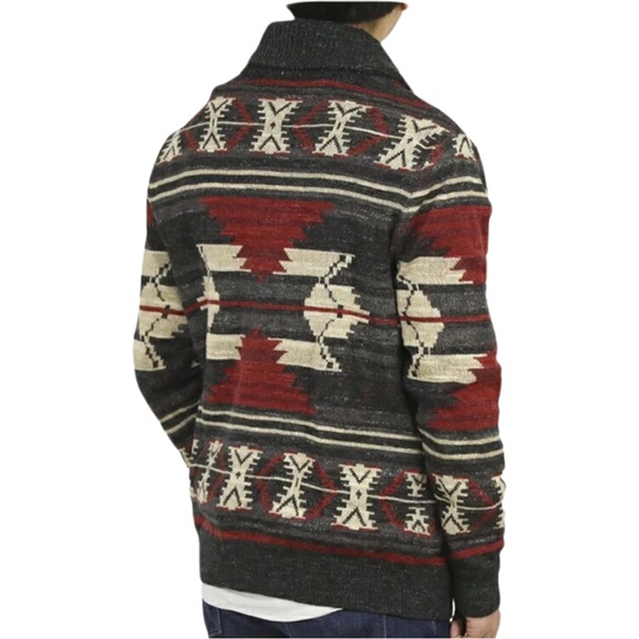 Polo by Ralph Lauren Shawl Collar Cardigan Native Navajo Print - Picture 5 of 9